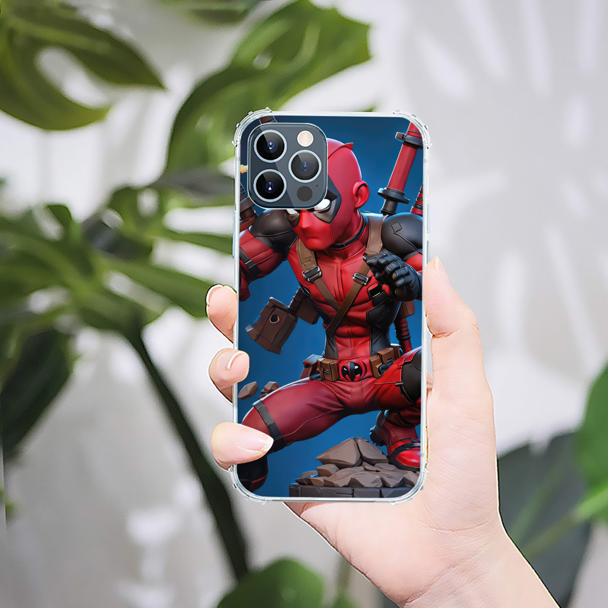 （画像用） Deadpool デッドプール 【iPhone 12シリーズ対応】透明スマホケース（クリアソフトケース）